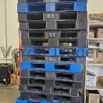Used Plastic Pallets - Rackable, 4 - Way, 48 × 40" 1