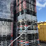 Used Plastic Pallets - Stackable, 4 - Way, 56 × 44" 1