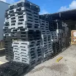 Used Plastic Pallets - Stackable, 4 - Way, 1100 × 1100mm 1